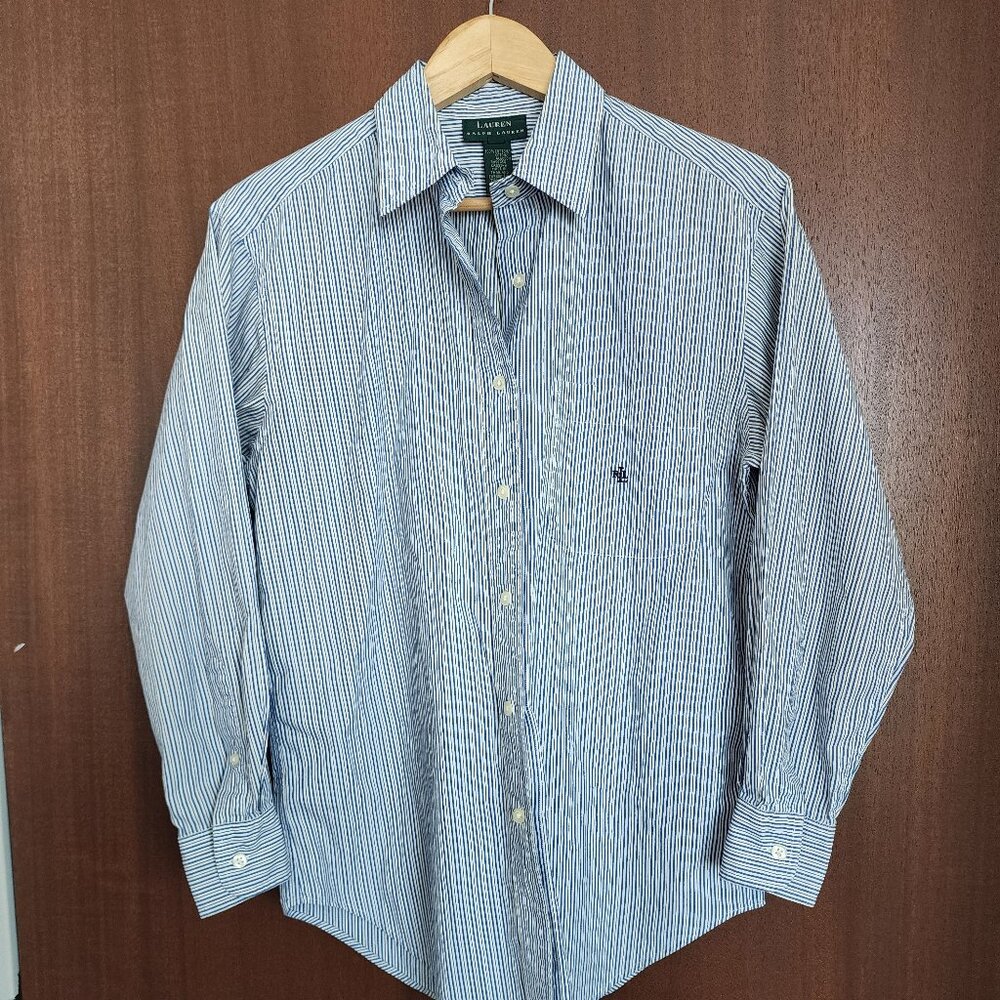 Lauren Ralph Lauren Striped Oxford, size medium